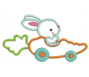 Stickmuster - Hasi im Auto